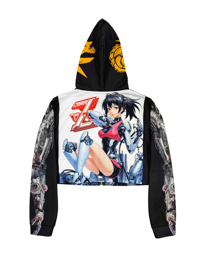 VirtualArchive_004: VIRTUALLY STAR V1 CROP ZIP UP HOODIE