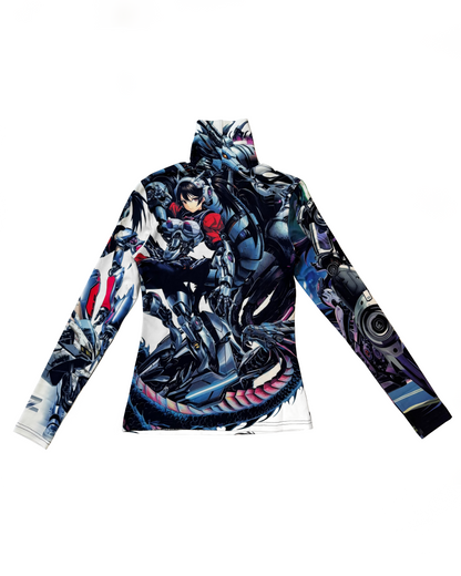 VirtualArchive_001: CYBER MECHA RIDERS HIGH NECK TOP