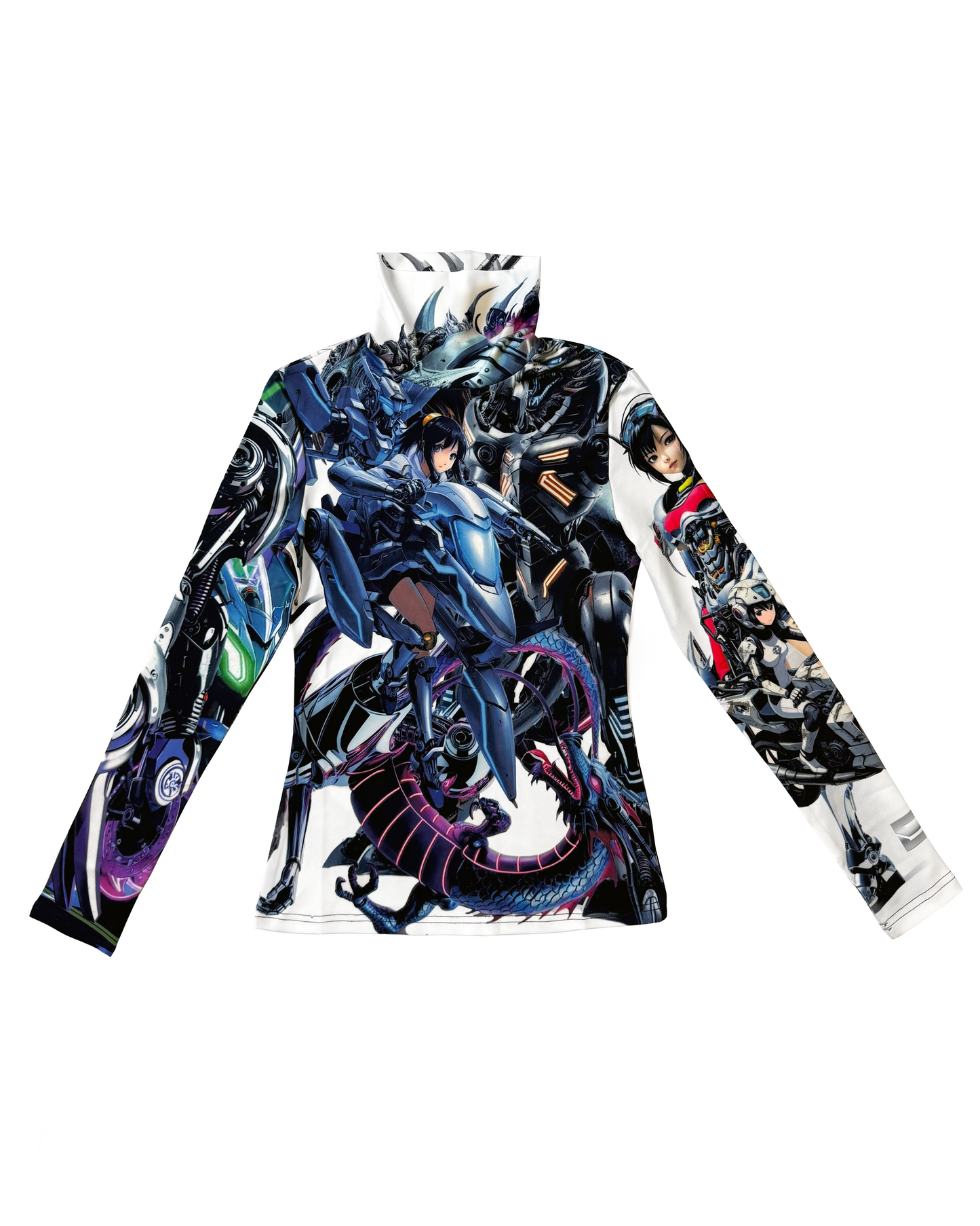 VirtualArchive_001: CYBER MECHA RIDERS HIGH NECK TOP