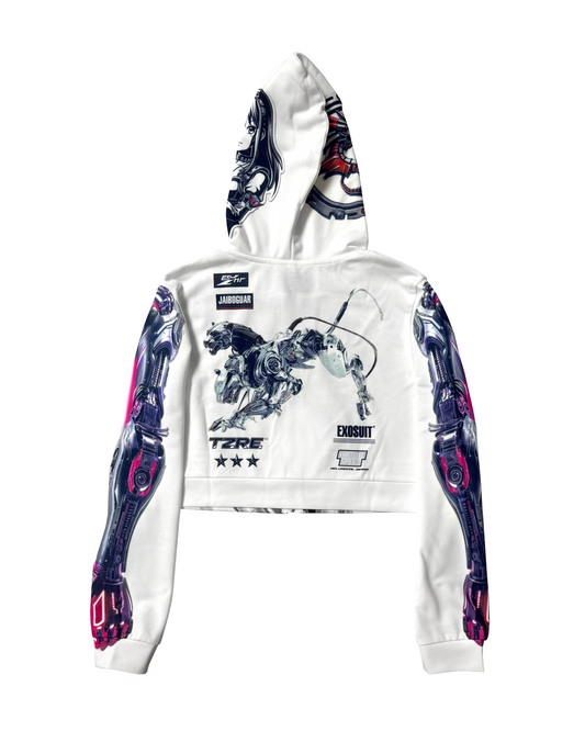 VirtualArchive_003: XƎS 3D V1 CROP ZIP UP HOODIE