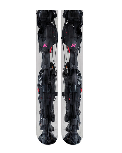 XOSKELETON BLACK RUNNER [OVER KNEE HIGH]