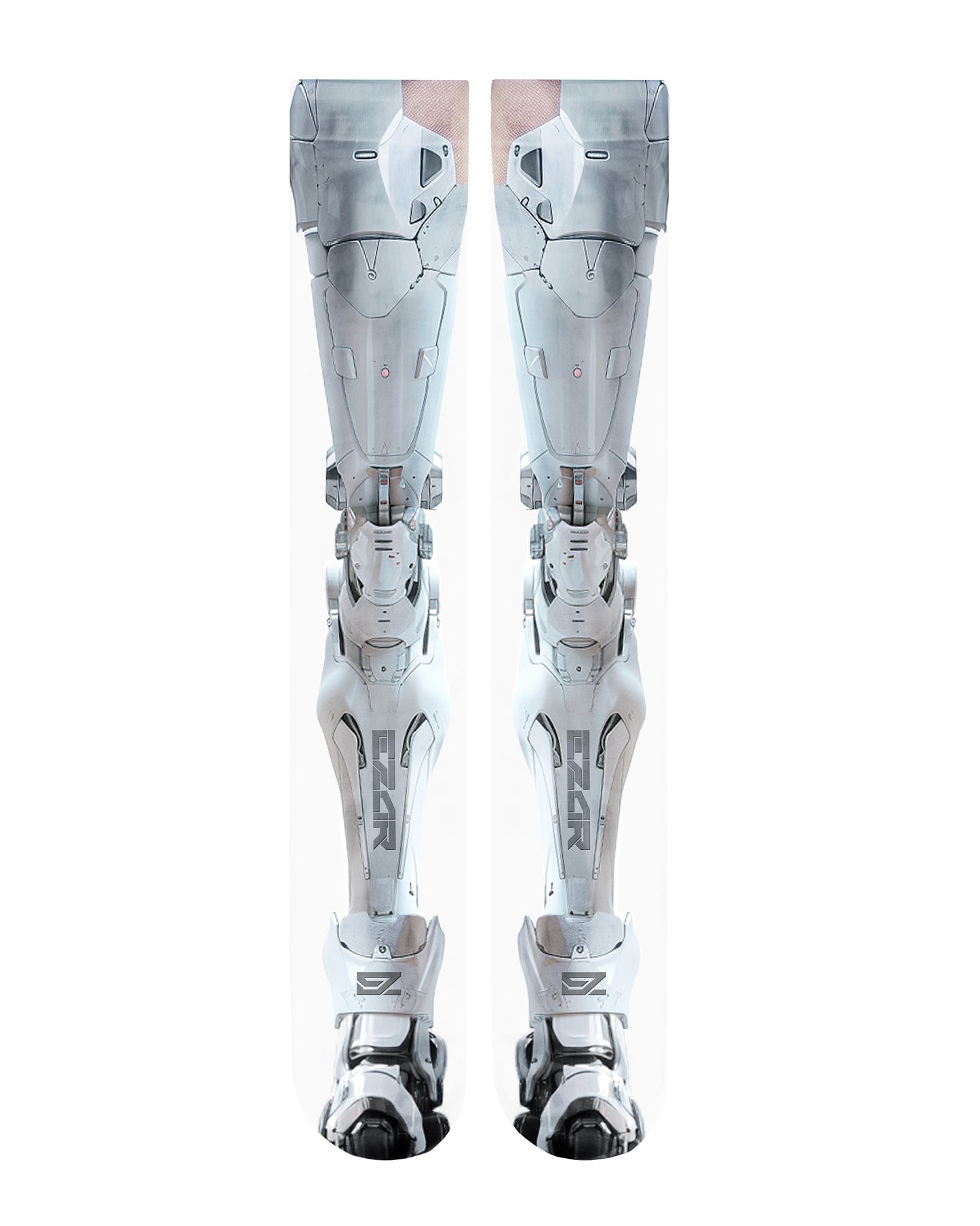 XOSKELETON WHITE RUNNER [OVER KNEE HIGH]