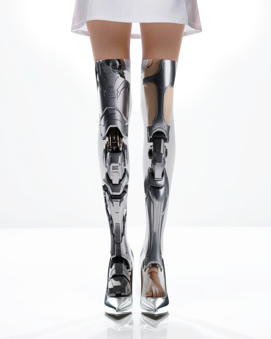XOBIOMACHINA RUNNER SILVER [OVER KNEE HIGH]